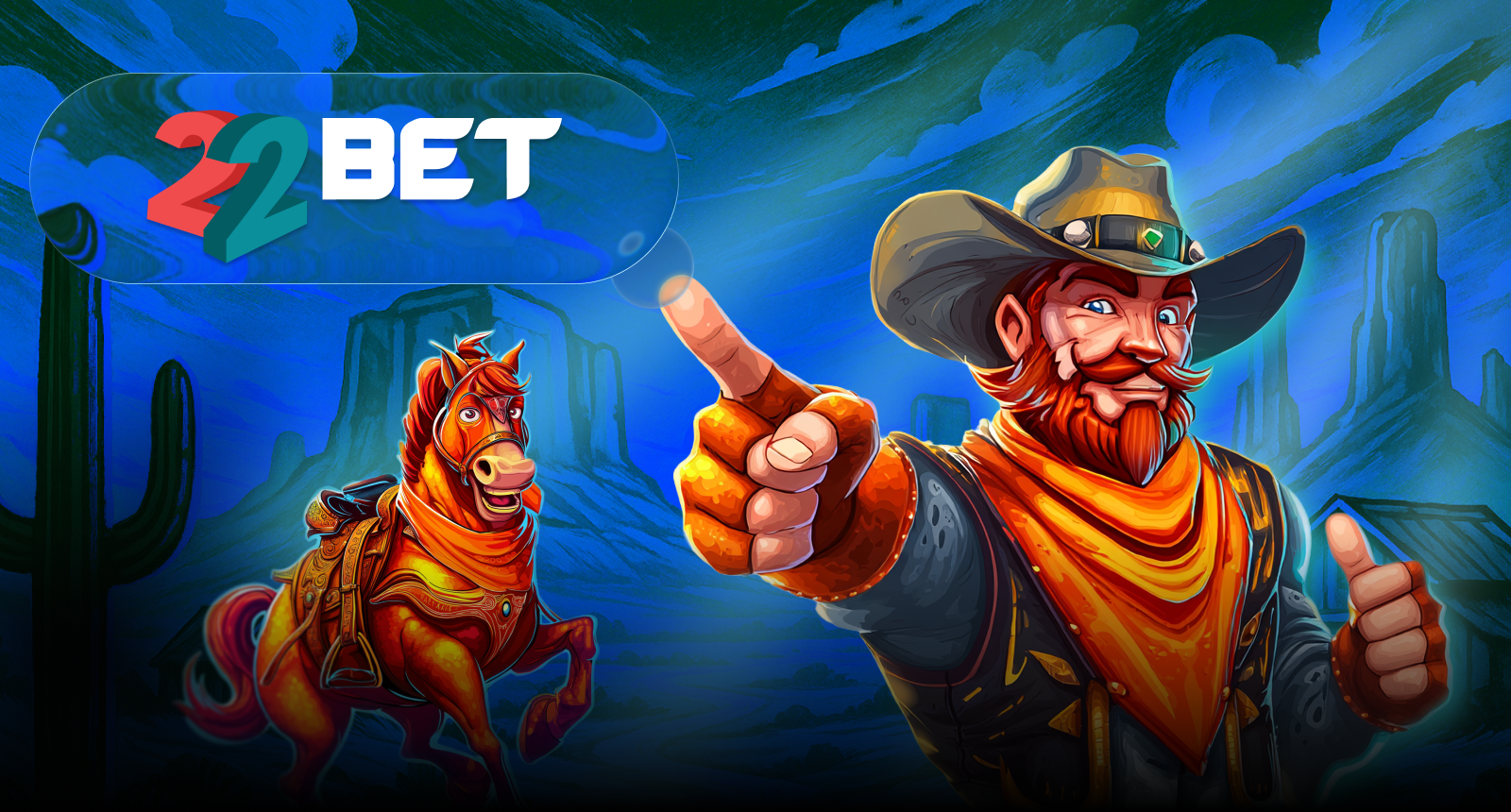 Interfejs 22Bet Casino pokazujący gry i zakłady
